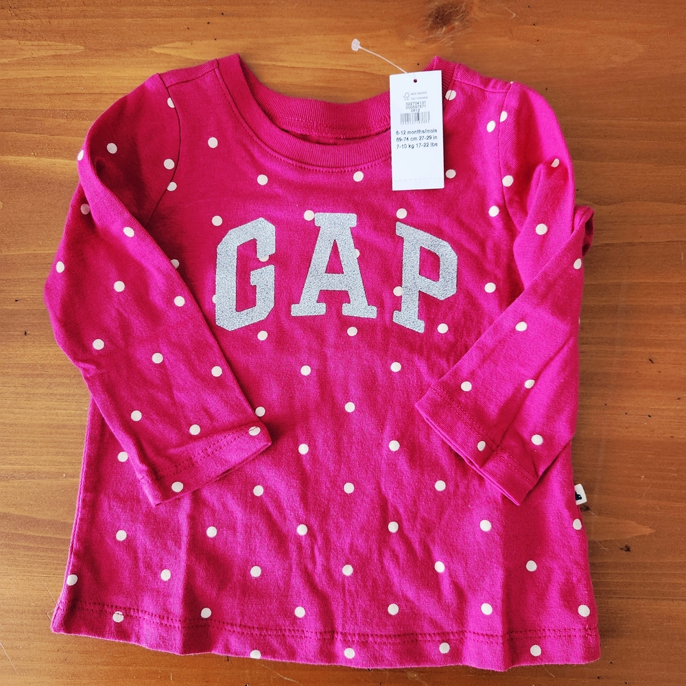NWT GAP 6-12m Long Sleeve Tee